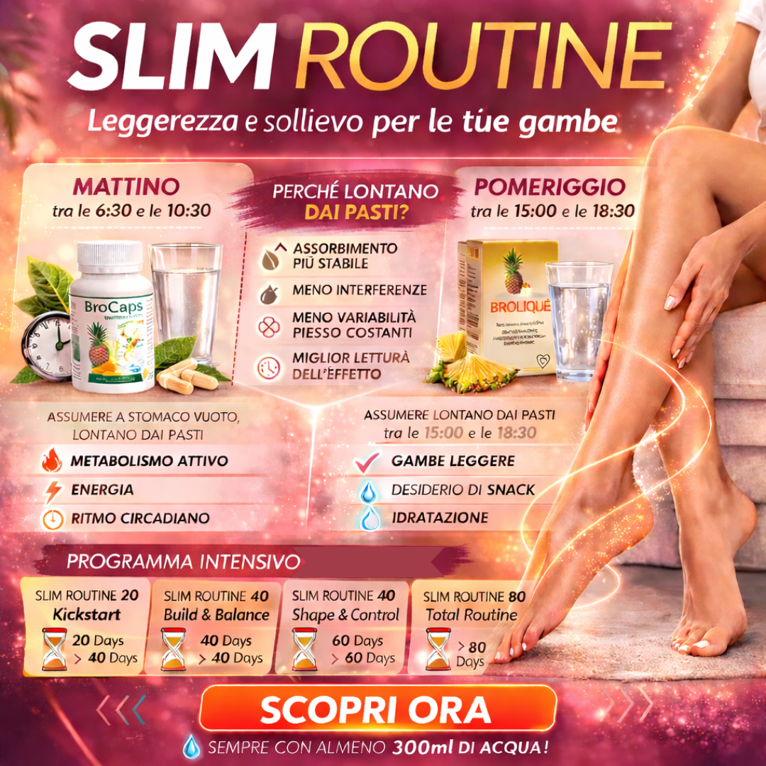 SLIM ROUTINE - BROLIQUE e BROCAPS -