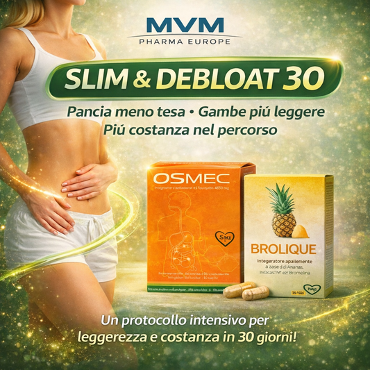 Osmec e Brolique flacone. Slim & Debloat 30